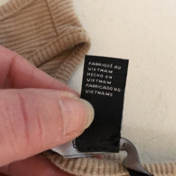 Forever 21 tan size small ribbed tank with tie at waist runs large IMO like new - Picture 5 of 7